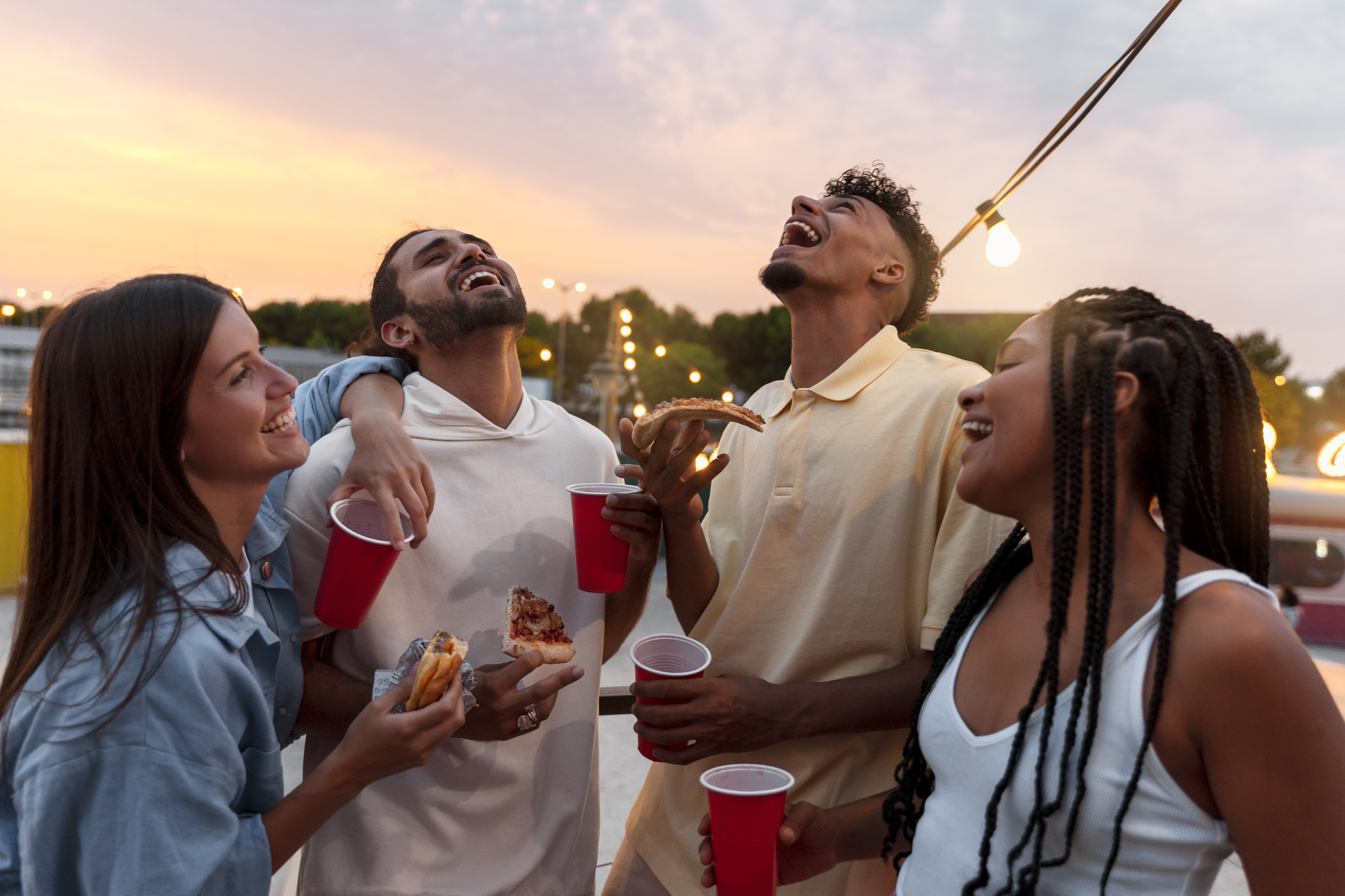 Friends Celebrating